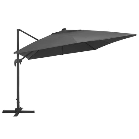 Vidaxx schwimmender Sonnenschirm mit LED und Aluminiummast 400x300 cm Anthrazit