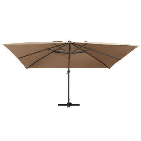 Vidaxx schwimmender Sonnenschirm mit LED und Aluminiummast 400x300 cm taupe