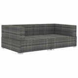 Vidaxl hoekbanken 2 st met kussens poly rattan grijs