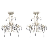 Vidaxl -Kristelier Kristal 2 St elegant White