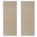 VIDAXL -Teppiche 2 PC Rechteckige 120x180 cm Bambus natürlich