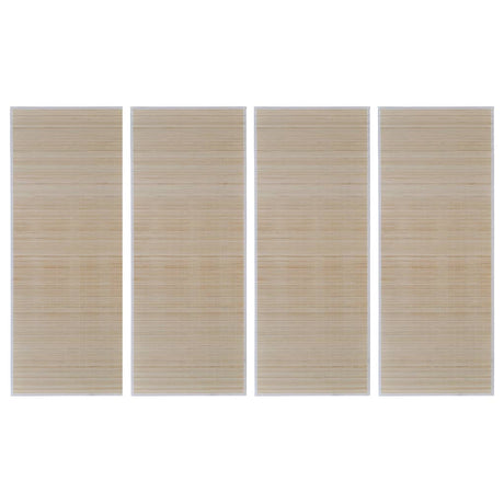 VIDAXL -Teppiche 4 ST Rechteckige 120x180 cm Bambus Natural