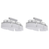 VIDAXL -Deckenlampe mit ellipse -verdrängten Glashauben 2 ST E14