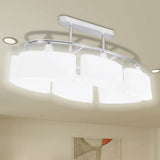 VIDAXL -Deckenlampe mit ellipse -verdrängten Glashauben 2 ST E14