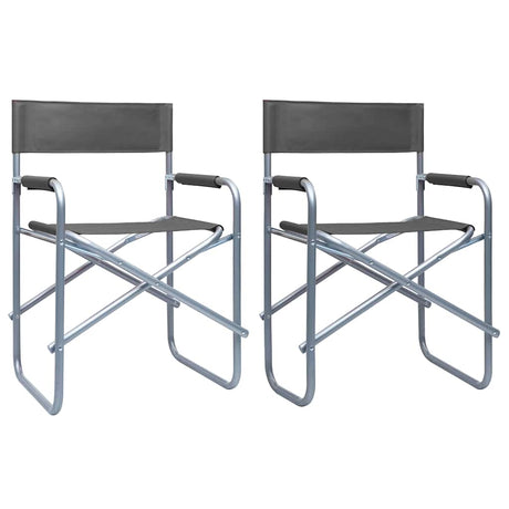 Vidaxl regisseursstoelen 2 st staal grijs