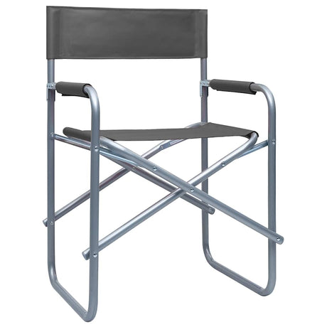 Vidaxl regisseursstoelen 2 st staal grijs