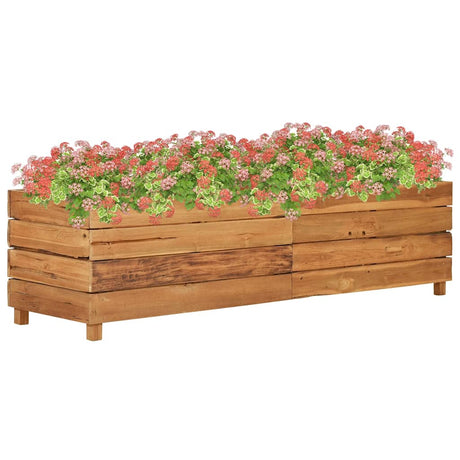 VIDAXL -Pflanzer Einfügen 150x40x38 cm Recycling Teak und Stahl