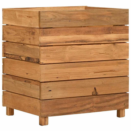 VIDAXL -Pflanzer erhoben 50 x 40 x 55 cm recyceltes Teak und Stahl