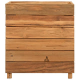 VIDAXL -Pflanzer erhoben 50 x 40 x 55 cm recyceltes Teak und Stahl