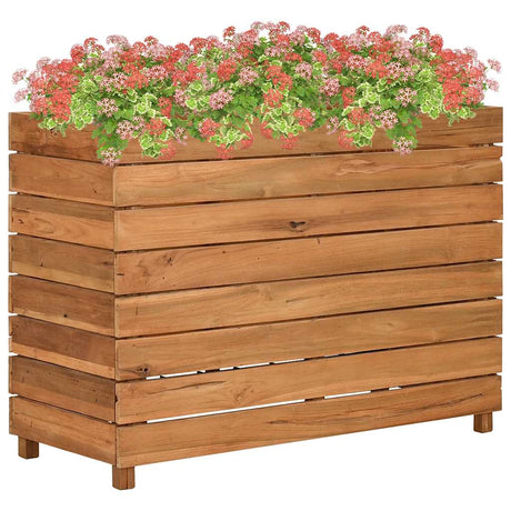 VIDAXL -Pflanzer Einfügen 100x40x72 cm Recycling Teak und Stahl