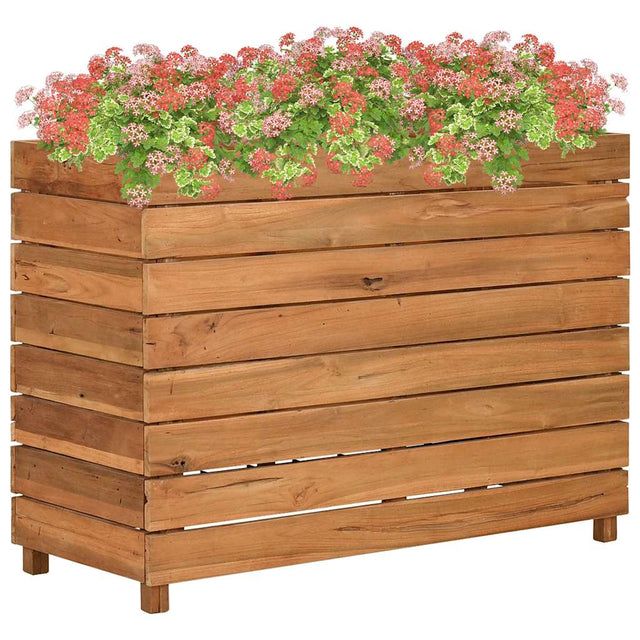 VIDAXL -Pflanzer Einfügen 100x40x72 cm Recycling Teak und Stahl