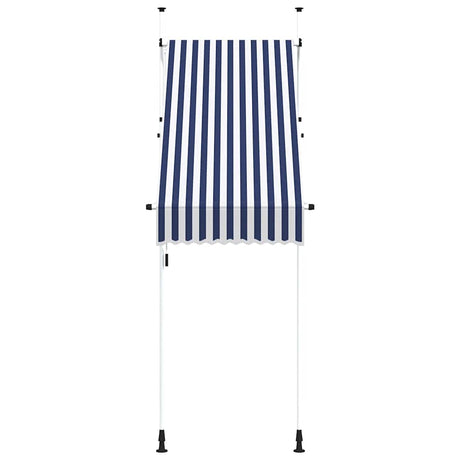 Vidaxl Luifel manuell ausziehbar 100 cm blau und weiße Streifen