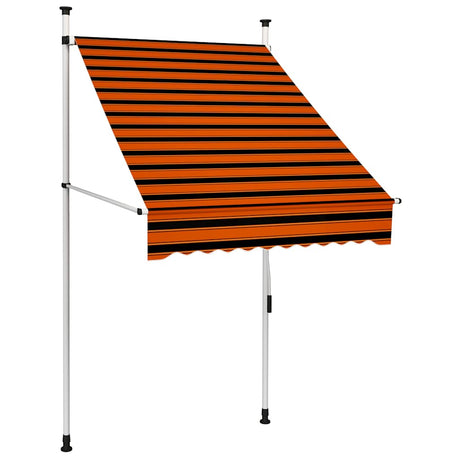 Vidaxx Markise manuell ausziehbar 100 cm Orange und Braun