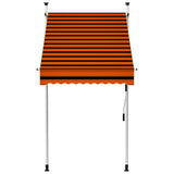 Vidaxl Luifel manuell ausziehbar 100 cm Orange und Braun