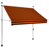 Vidaxx Markise manuell ausziehbar 200 cm Orange und Braun