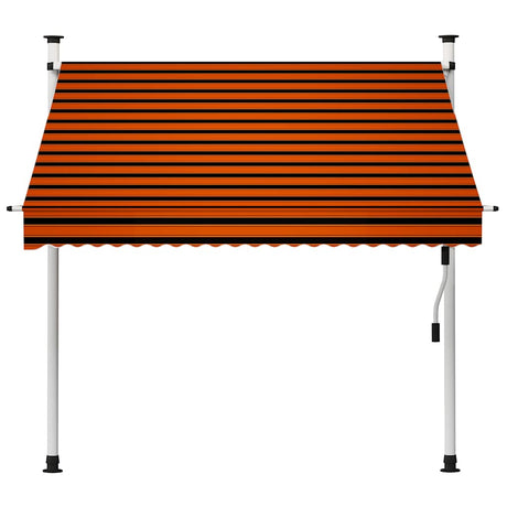 Vidaxx Markise manuell ausziehbar 200 cm Orange und Braun