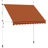 Vidaxl Luifel manuell ausziehbar 250 cm Orange und Braun