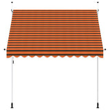 Vidaxl Luifel manuell ausziehbar 250 cm Orange und Braun