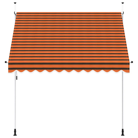 Vidaxl Luifel manuell ausziehbar 250 cm Orange und Braun