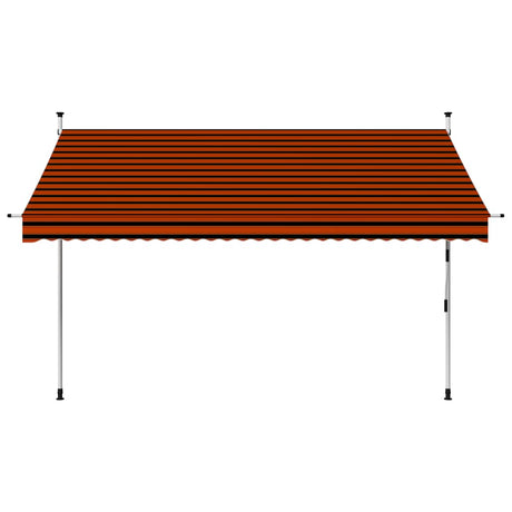 Vidaxl Luifel manuell ausziehbar 300 cm orange und braun
