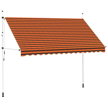 Vidaxl Luifel manuell ausziehbar 350 cm orange und braun