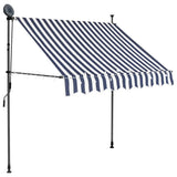 Vidaxl Luifel manuell ausziehbar mit LED 100 cm blau und weiß