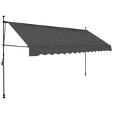 Vidaxx Markise manuell ausziehbar mit LED 350 cm Anthrazit