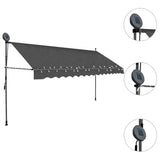 Vidaxx Markise manuell ausziehbar mit LED 350 cm Anthrazit