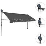 Vidaxx Markise manuell ausziehbar mit LED 350 cm Anthrazit