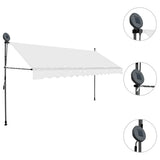 Vidaxl luifel mit LED mit 350 cm cremefarbener gelöscht