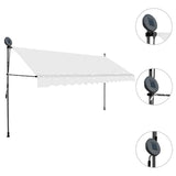 Vidaxl luifel mit LED mit 400 cm cremefarbener gelöscht