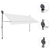 Vidaxl luifel mit LED mit 400 cm cremefarbener gelöscht