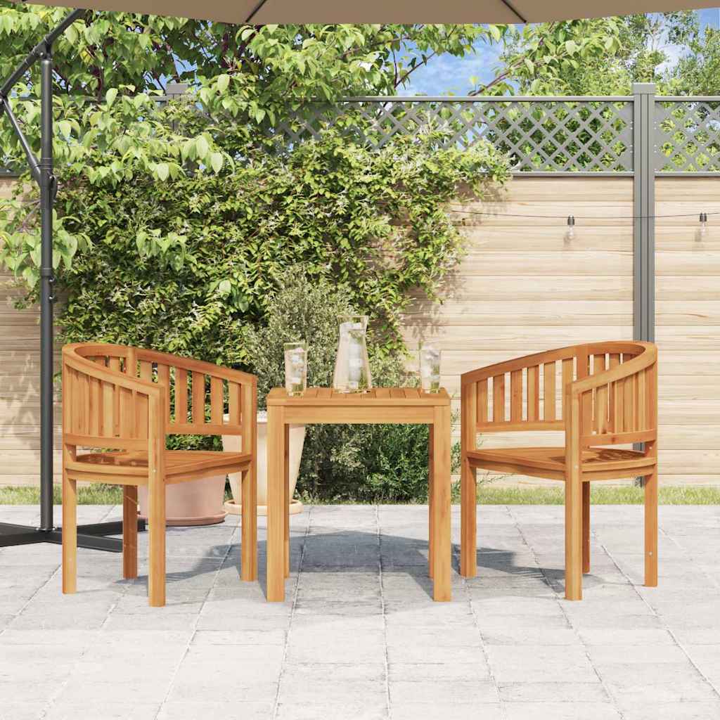 Vidaxl bananenstoelen 2 st massief teakhout