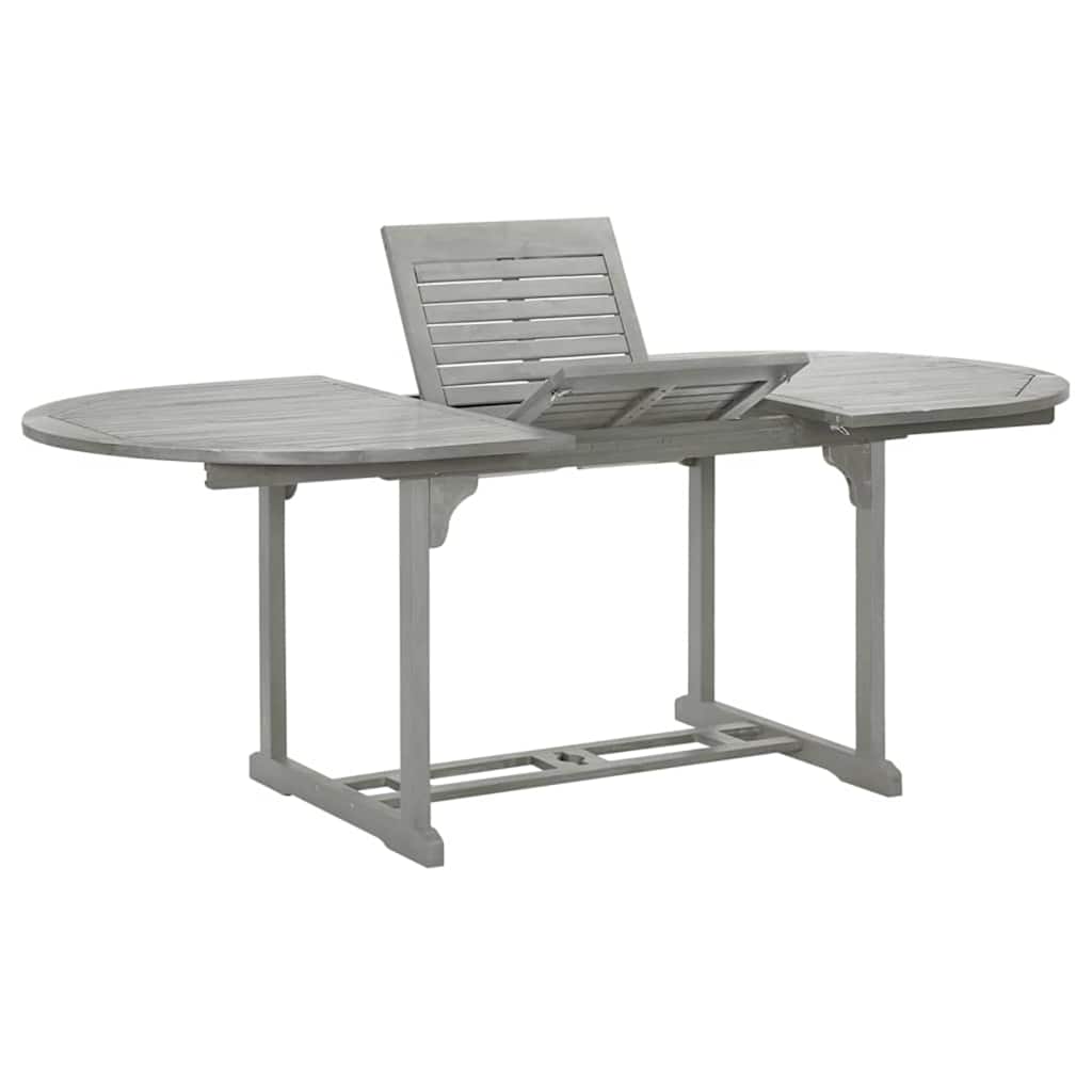 Vidaxl tuintafel 200x100x75 cm massief acaciahout grijs