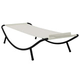 Vidaxl tuinbed 200x90 cm staal crème