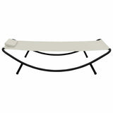 Vidaxl tuinbed 200x90 cm staal crème