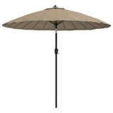 Vidaxl -Parasol mit Aluminiumpol 270 cm Taupe