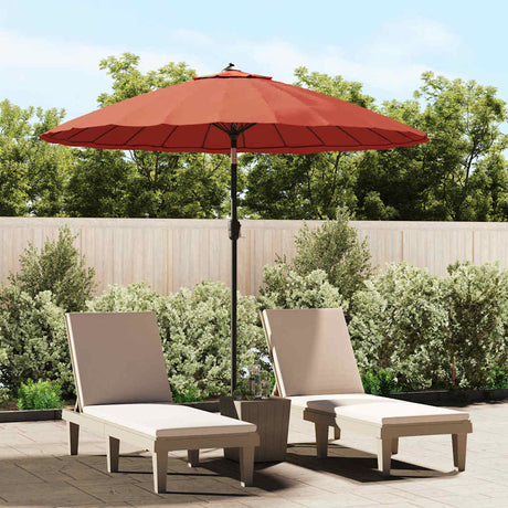 Vidaxl Sonnenschirm mit Aluminiumstange 270 cm terrakottafarben