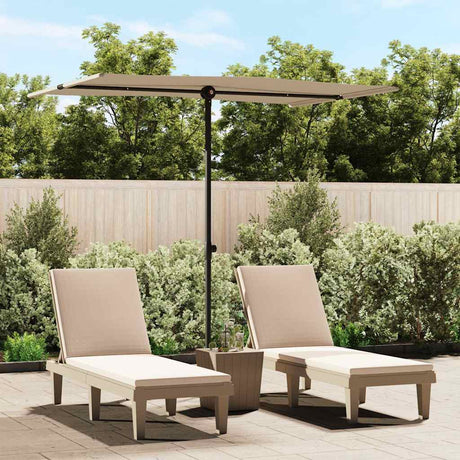 Vidaxl -Parasol mit Aluminiumpol 2x1,5 M Taupe