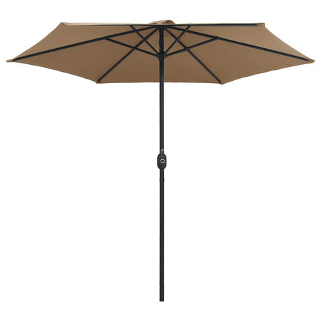 Vidaxl -Parasol mit Aluminiumpol 270x246 cm Taupe