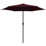 Vidaxl -Parasol mit Aluminiumpol 270x246 cm Bordeaux Rot