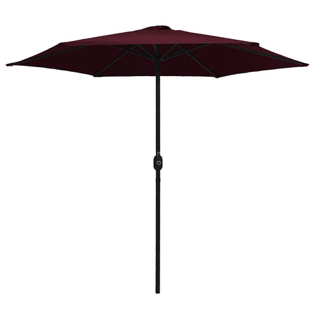 Vidaxl -Parasol mit Aluminiumpol 270x246 cm Bordeaux Rot