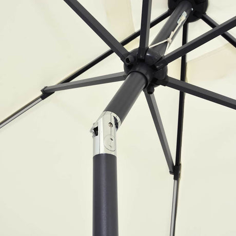 Vidaxl Parasol with LED lighting and aluminum pole 300 cm sandy white