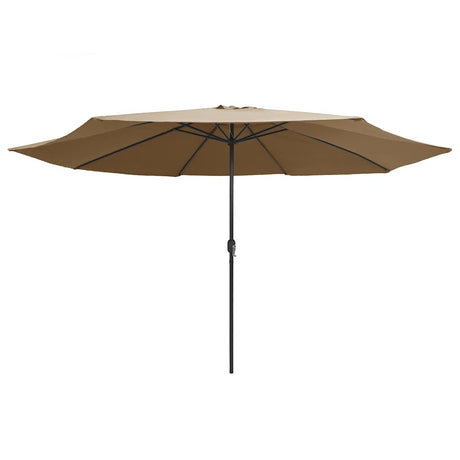 VIDAXL -Parasol mit Metallpol 390 cm Taupe
