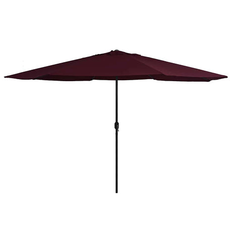 VidaXL Sonnenschirm mit Metallstange 390 cm Burgunderrot