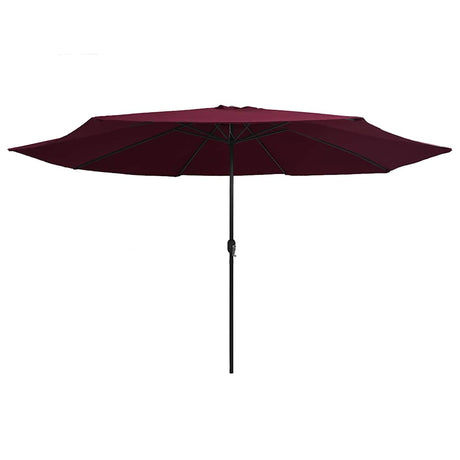VidaXL Sonnenschirm mit Metallstange 390 cm Burgunderrot