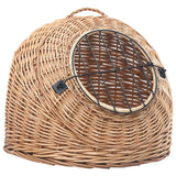 VIDAXL -Katzenträger 50x42x40 cm Natural Willow Wood