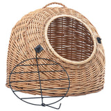 VIDAXL -Katzenträger 60x45x45 cm Natural Willow Wood