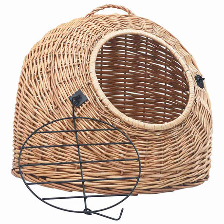 VIDAXL -Katzenträger 60x45x45 cm Natural Willow Wood