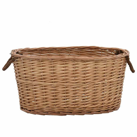 Vidaxl Holzkorb mit Griffen 56x40x28 cm Natural Willow Wood
